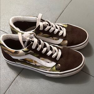 Brown and Camouflage Sneakers